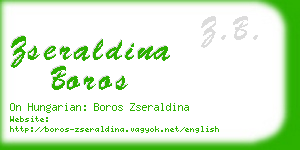 zseraldina boros business card